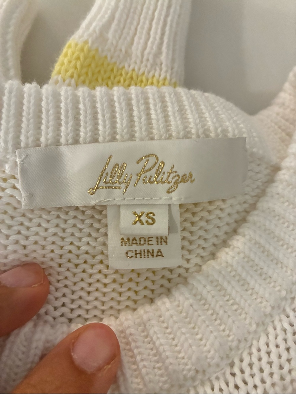 Lilly Pulitzer 'Stay Sunny' Striped Crewneck Sweater - Yellow, White & Blue - Picture 4 of 4